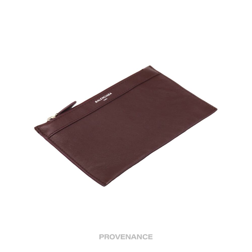 🔴 Balenciaga Zip Pouch Wallet - Bordeaux Leather - Picture 3 of 6